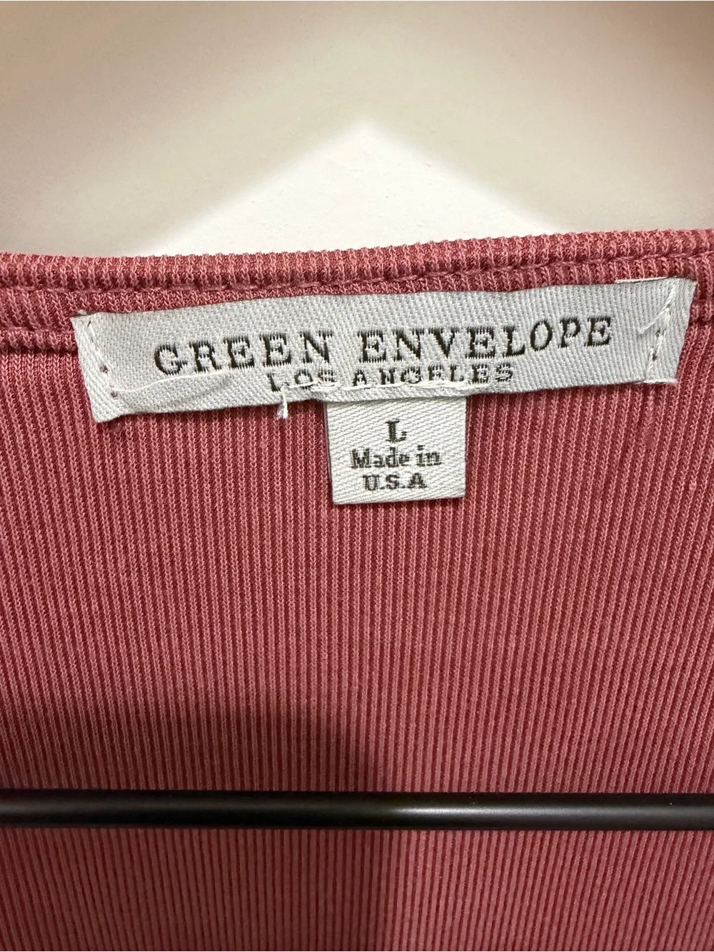 Green Envelope Women’s Ribbed Blouse - Picture 4 of 4